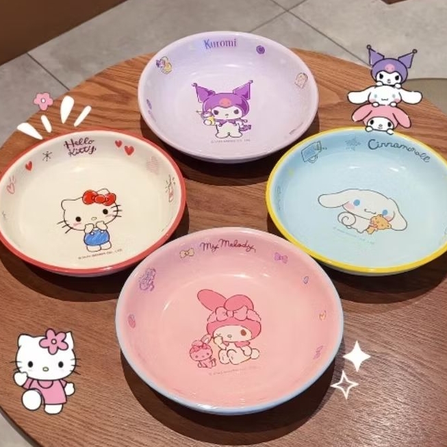 PIRING MAKAN HELLO KITTY / PIRING IMPORT SANRIO ORI CINNAMOROLL / PIRING KARAKTER LUCU / PIRING KERA
