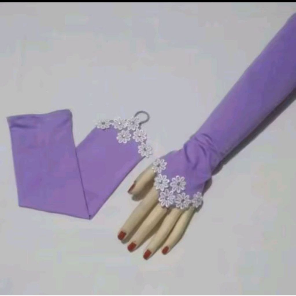 Handsock Cincin  Renda Melati/ Manset tangan  Muslim/ Manset Lengan Panjang Wanita/ manset tangan um