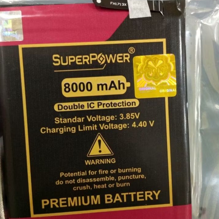 Baterai Batre Doubel POWER 8000mAH 2iC Infinix Zero 8 X687 BL-44CX BL44CX  Garansi 1 Tahun