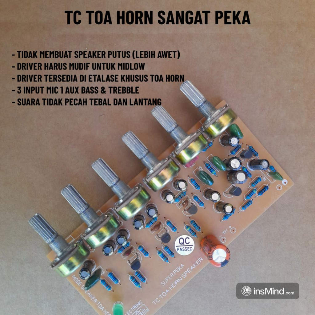 TONE CONTROL TOA HORN 3 Channel mic 1 Aux DC 12-15V