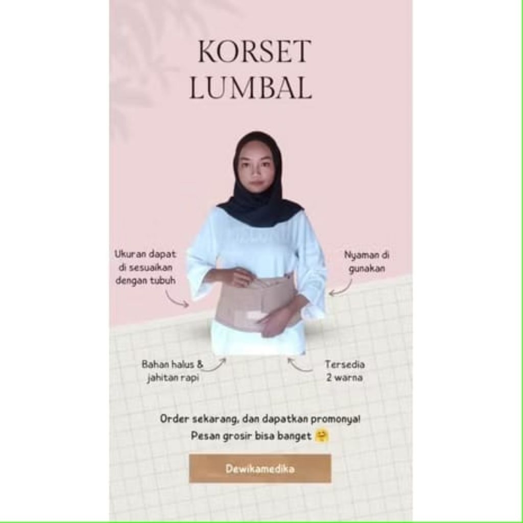 Korset Lumbal/Korset Lumbal Kesehatan/Korset Nyeri Pinggang/Korset Kesehatan Penyangga Tubuh
