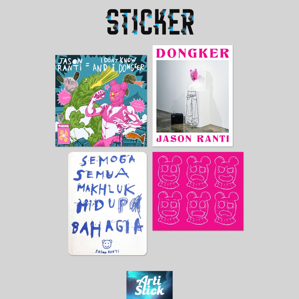 Sticker Band Series DONGKER X JASON RANTI | Vinyl Laminasi anti air | ArtiStick Merch