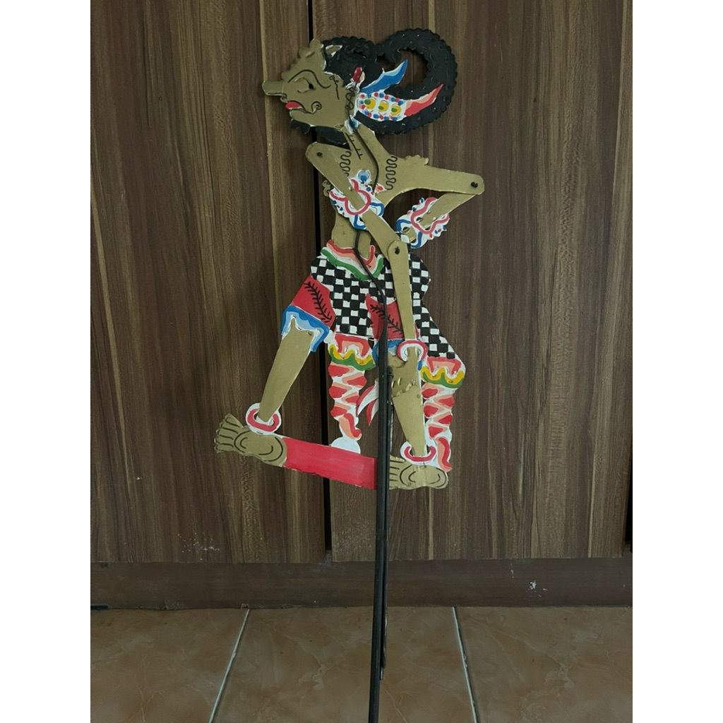 Wayang ontoseno emas bahan karton duplex cat asli bolak balik mainan anak hiasan dinding