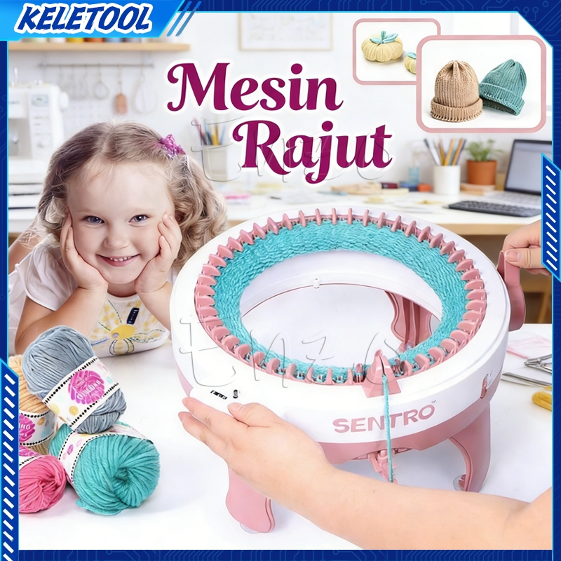 22/48 Knitting Jarum Weaving Machine Engkol Tangan Mesin Rajut Otomatis Besar Datar DIY Berputar Ten