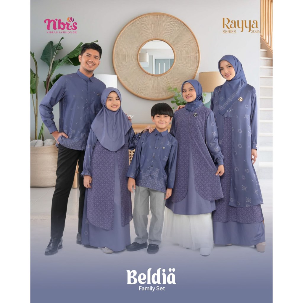 RAYA 2026 BELDIA DEEP BLUE / GAMIS NIBRAS / KOKO NIBRAS / SARIMBIT NIBRAS / SARIMBIT KELUARGA / RAYY