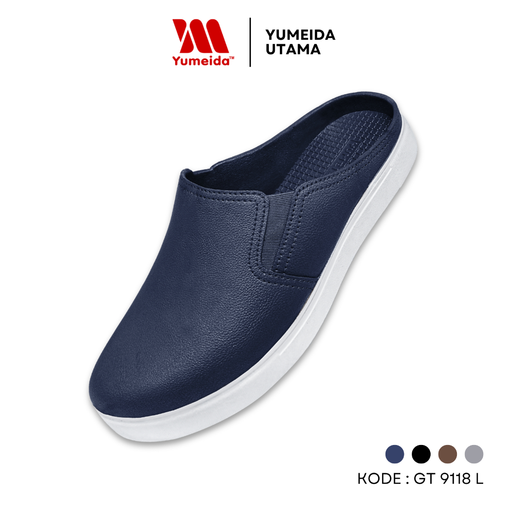 Yumeida GT-9118 L - Sepatu Pria Slip On Laki-Laki Karet Anti Air