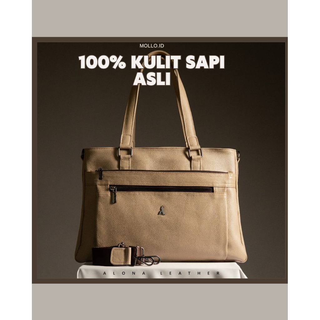 Lovata Totebag - Tas Laptop Wanita Kulit Sapi Asli totebag wanita premium totebag wanita sosialita T