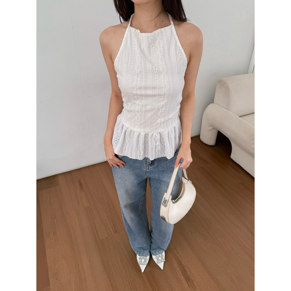 YURA TOP | HALTER NECK | TANKTOP | ATASAN WANITA | BACKLESS