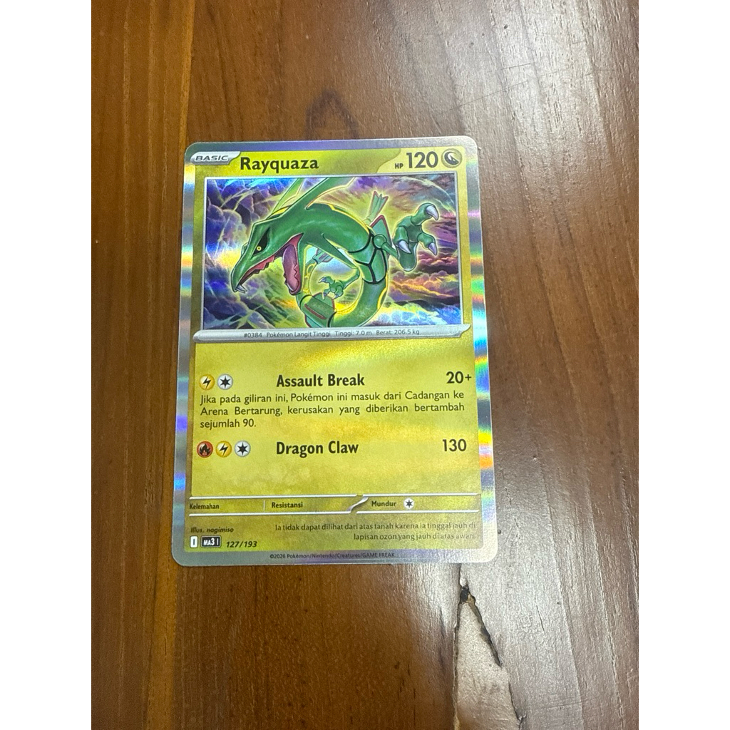 Rayquaza TCG RARE POKEMON EVOLUSI MEGA IMPIAN