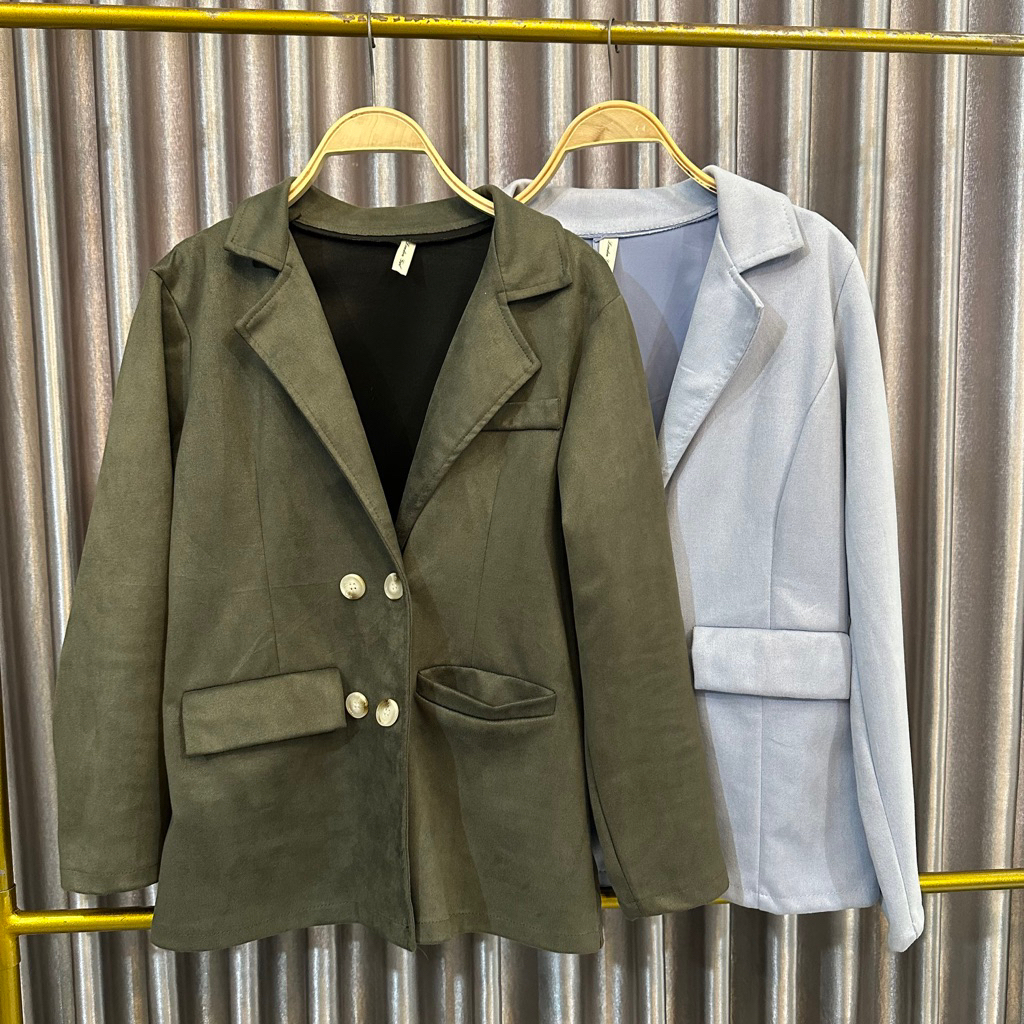 Youngmoodis premium blazer jaket wanita import halus lembut premium suede