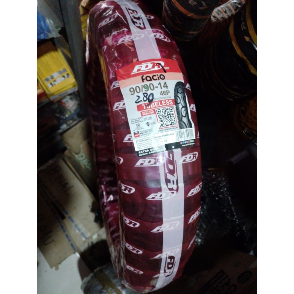 ban luar motor FDR 90/90-14 Tubeless tubles mio sporty soul gt m3 beat vario belakang