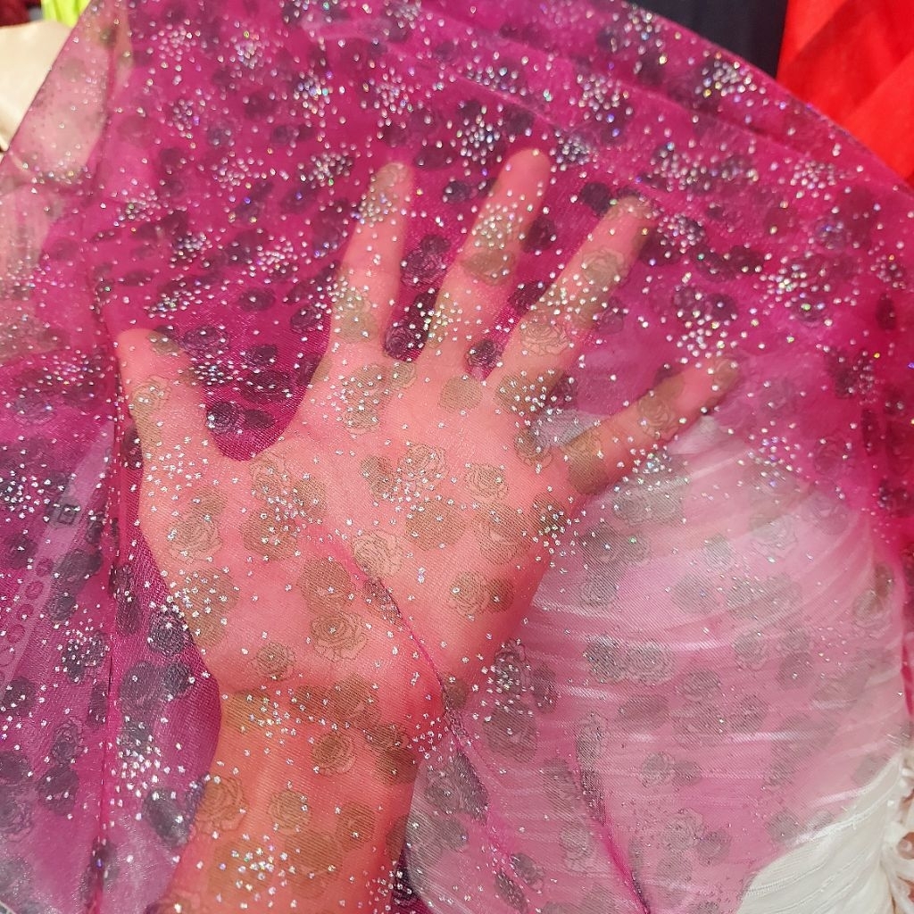 kain organza premium  - kain organza motif  - kain organza kaca  - kain organza meteran  A-2