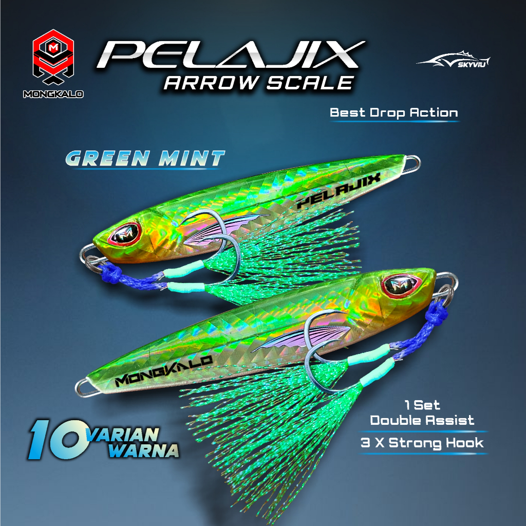 Mongkalo Pelajix Panah noGID noMotif Candy 60 Hijau-Mint