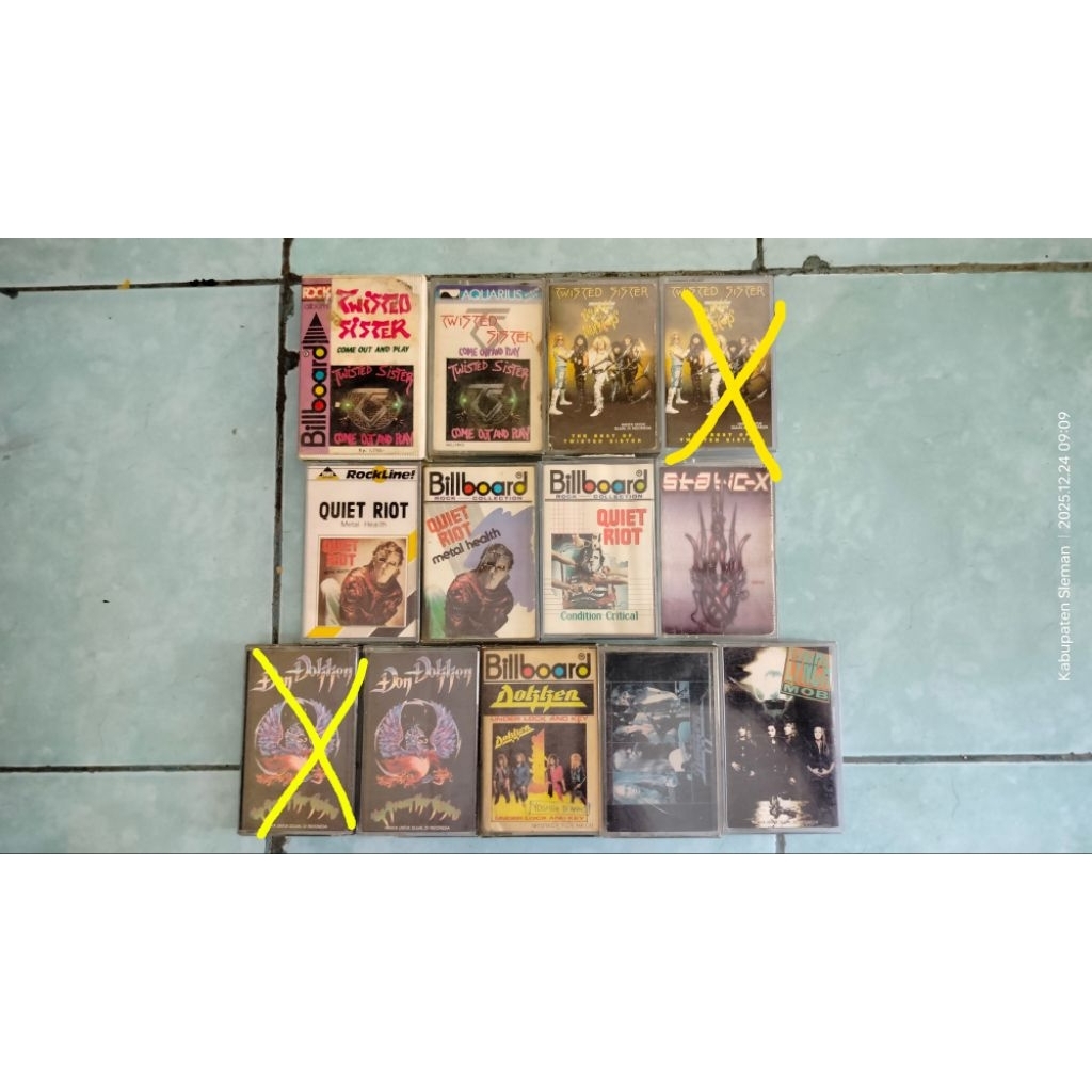 Kaset Musik Metal Alice Cooper WAPS Queensryche Twisted Sister Quite Riot Krokus Queenryche Krokus D