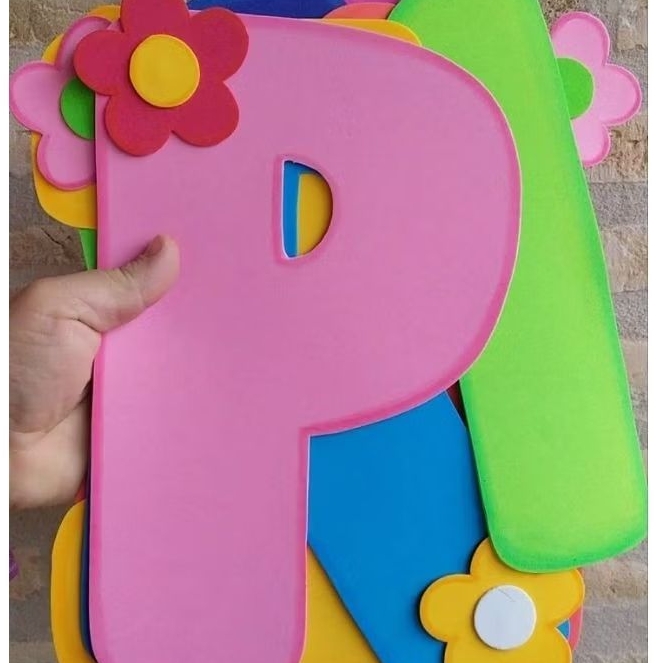 dekorasi dinding huruf abjad jumbo - hias kelas bahan spon eva murah