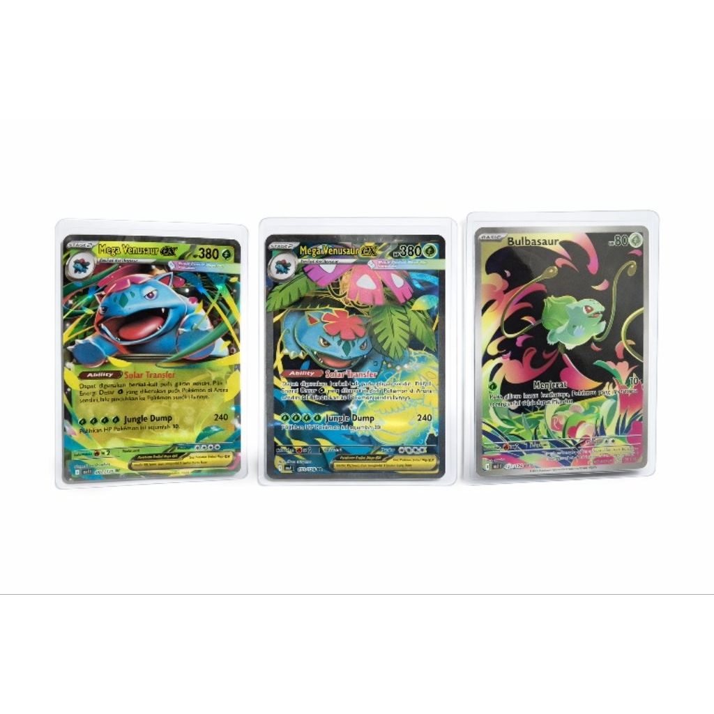 Pokemon Card Original Indonesia – Bulbasaur AR 127/126 | Mega Venusaur EX 003/126 RR | 151/126 SR – 