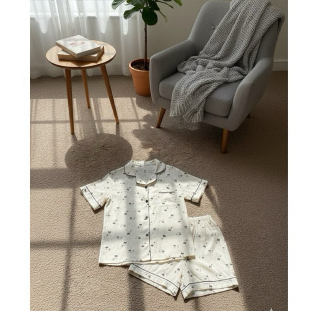 [BIRI-BIRI]PIYAMA IMPORT LENGAN PENDEK/ BAJU TIDUR PREMIUM MOTIF LUCU/ SETELAN BABY DOLL DEWASA