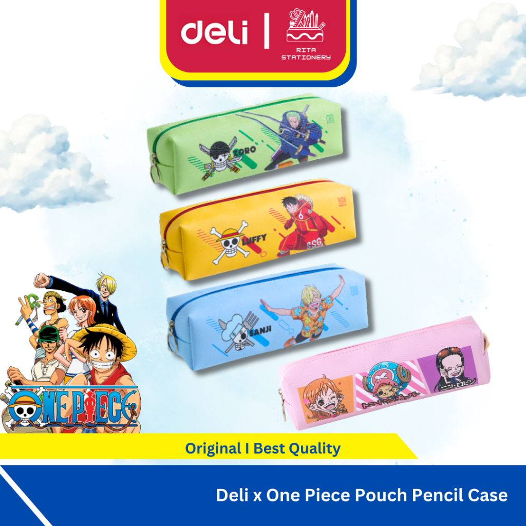 Deli Pouch Tempat Pensil cepuk anak laki perempuan lucu edisi One Piece - Satuan