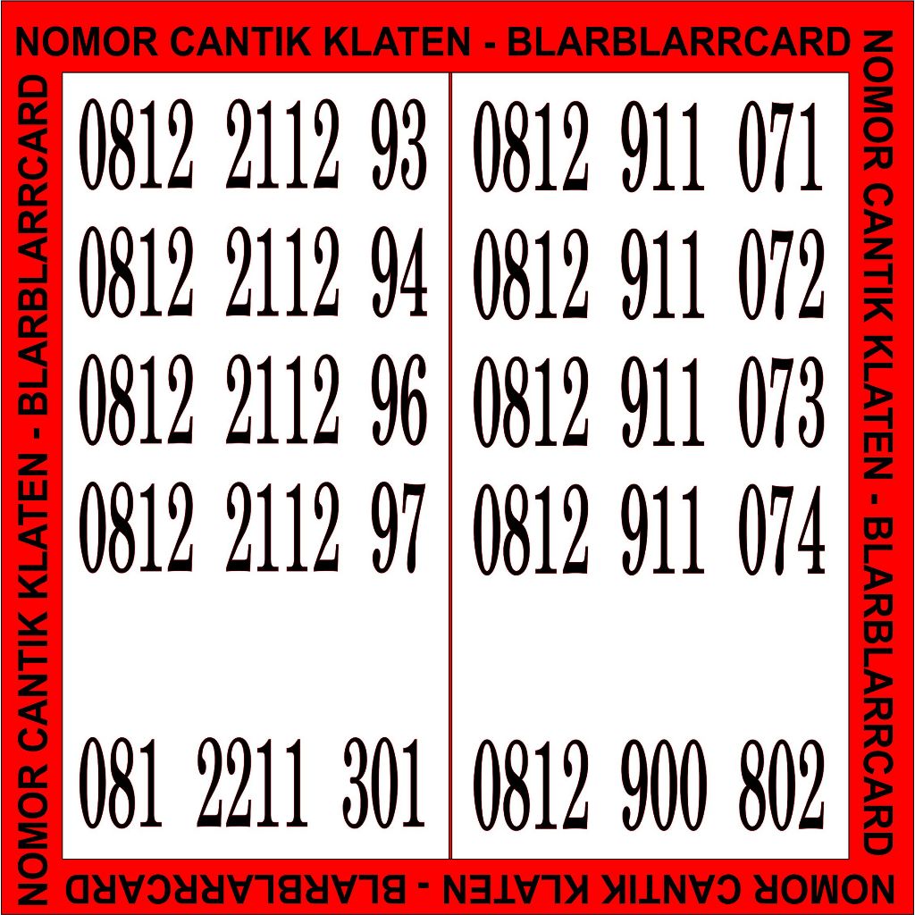 Kartu Perdana Nomor Cantik Telkomsel Simpati 10 Digit FREE Kuota Nasional 260 GB SeTahun