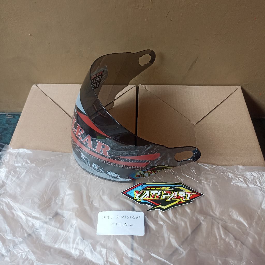 Kaca visor helm KYT 2 vision ink cx 22 KYT Forza KYT ROMEO hitam original produk clear