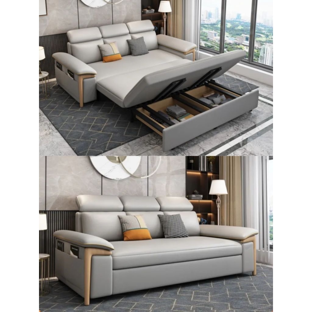 Sofa Bed Magelan Modern Elegant Sofabed Luxury Super Cozy Empuk Sofa Kulit 3 Seater Minimalis Multif