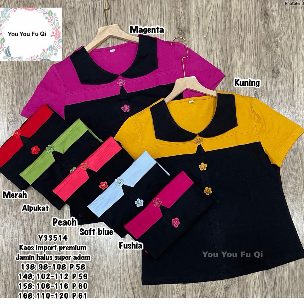 KAOS MERAH IMLEK WANITA KUALITAS PREMIUM BLUS WANITA  33514