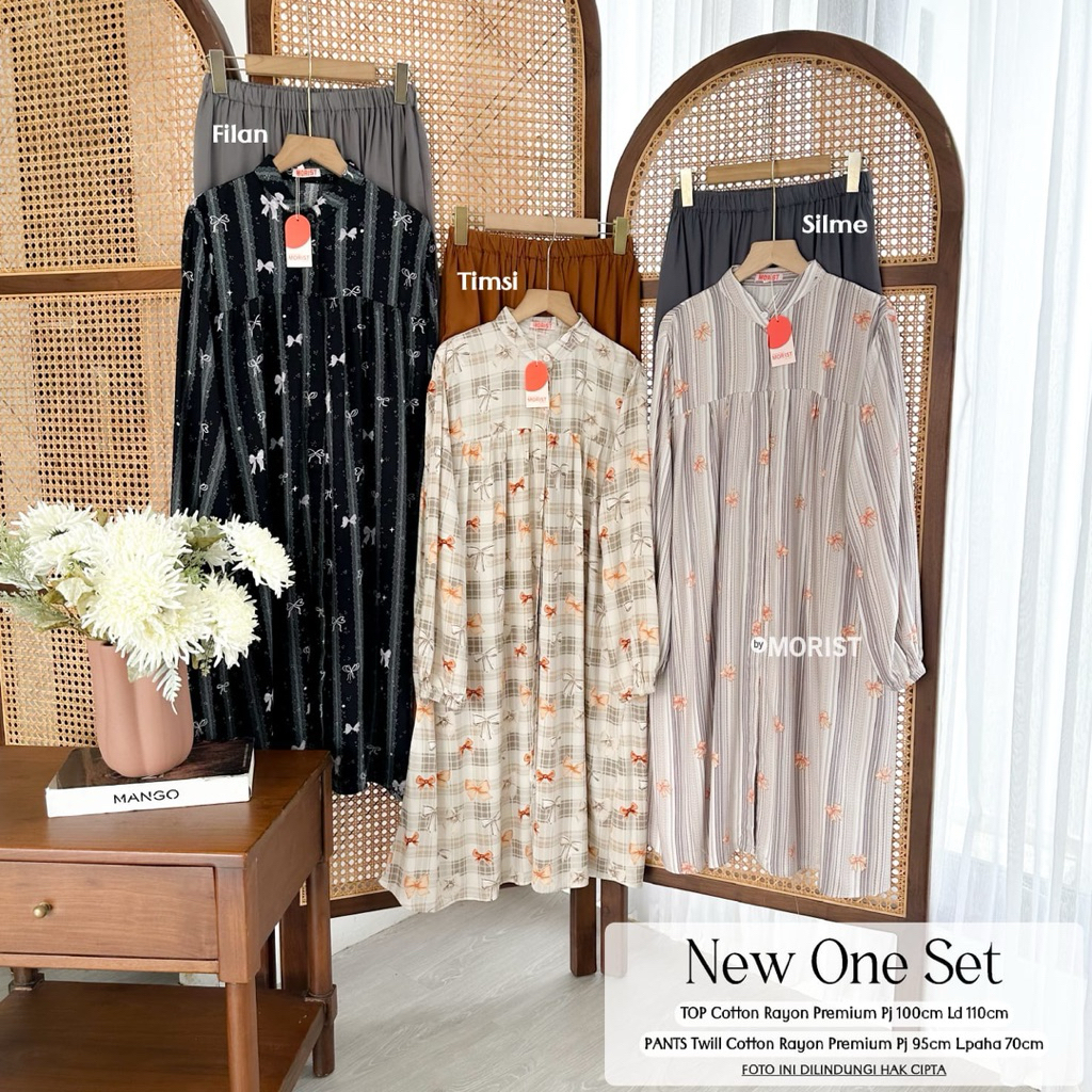 ONE SET BY MORIST SET TUNIK MOTIF MIX KULOT POLOS