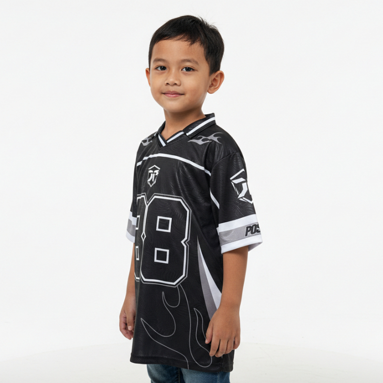 Classic Jersey Anak Nomor Dry Fit Emboss Premium Polyester Sound Balap Blitar