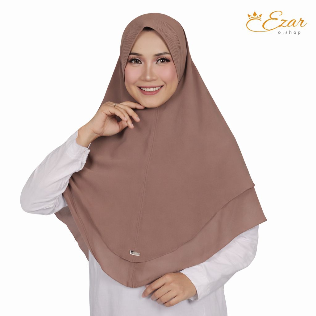 Hijab khimar syar'i jumbo ceruty baby doll/Hijab Lozi ceruty baby doll/jilbab 2 layer ceruty/ kerudu