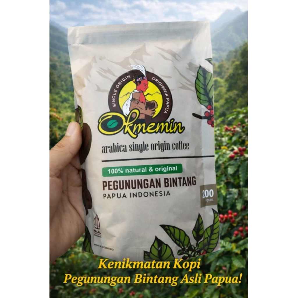 bubuk kopi Okmemin Papua Pegunungan Bintang/ bubuk kopi Papua arabica pegunungan bintang/ kopi bubuk
