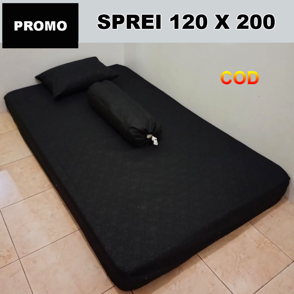 COD Set Sprei Seprei Polos 120x200 Dan 2 Sarung Bantal Guling Homemade Katun Embos Dekorasi Kamar