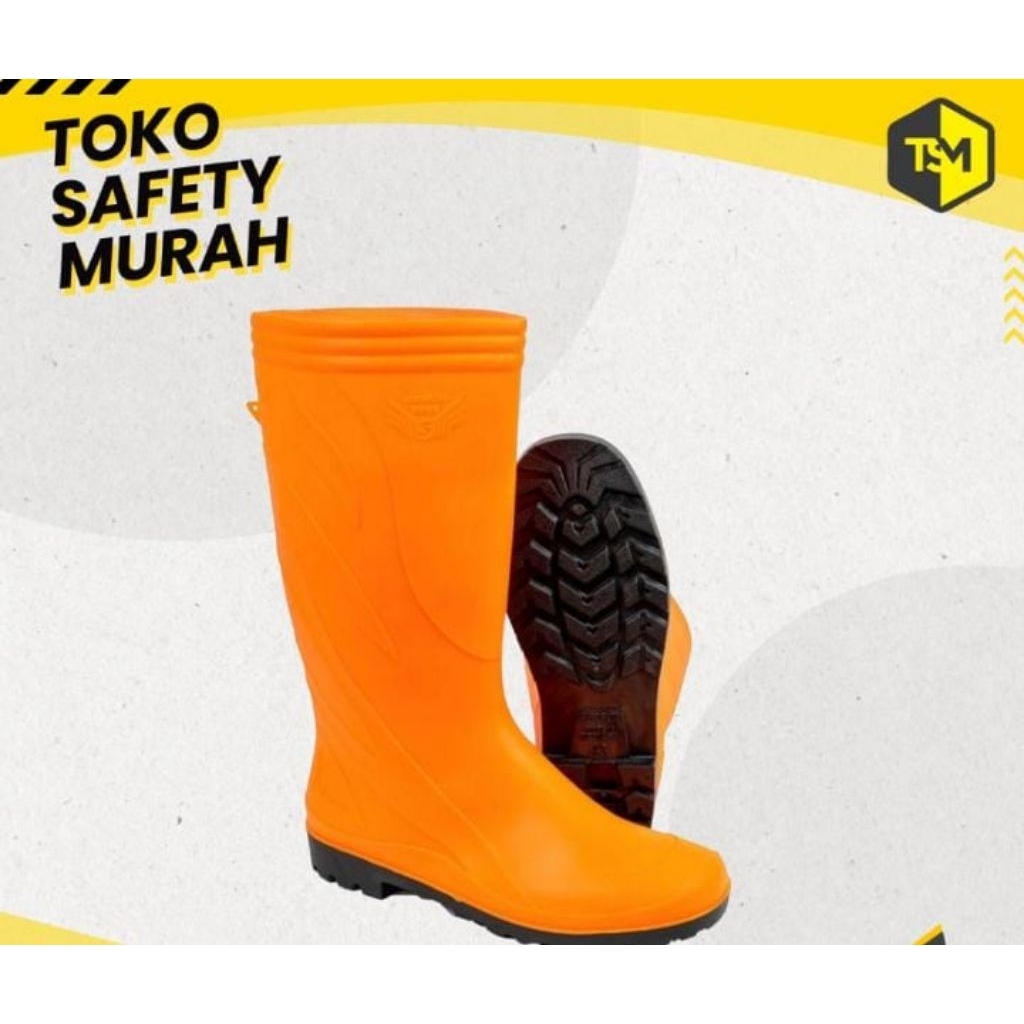 Sepatu Safety Boot Karet Merk Arjuna APD