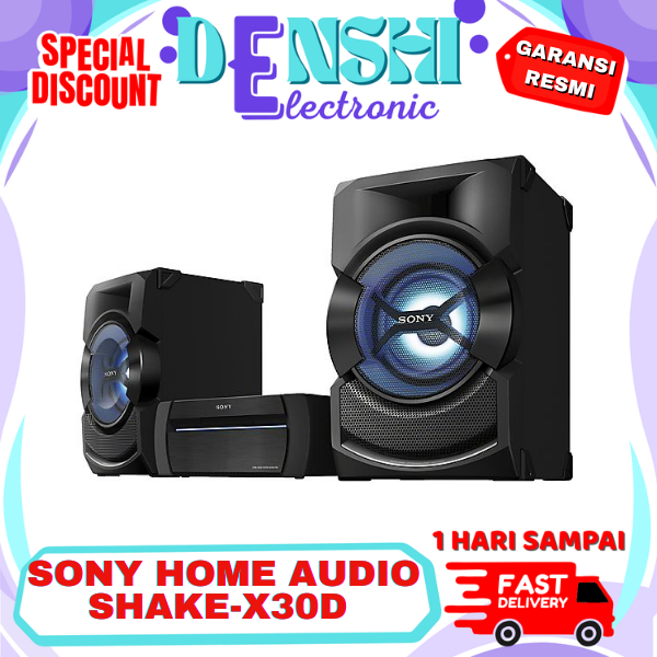 SONY SHAKE-X30D HOME AUDIO SYSTEM WITH DVD HIGH POWER BLUETOOTH SPEAKER | SHAKE-X30