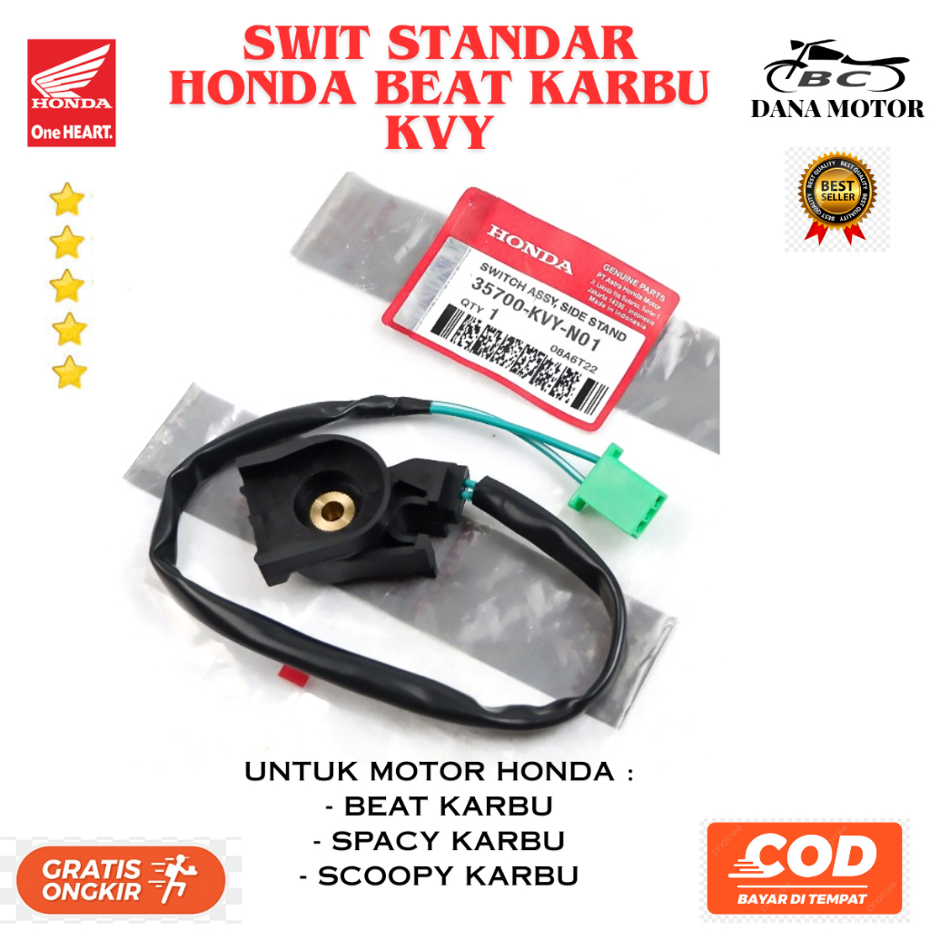 Swit Standar Beat Ori / Switch Standar Samping Honda Beat karbu Ori Premium - 35700-KVY-N01