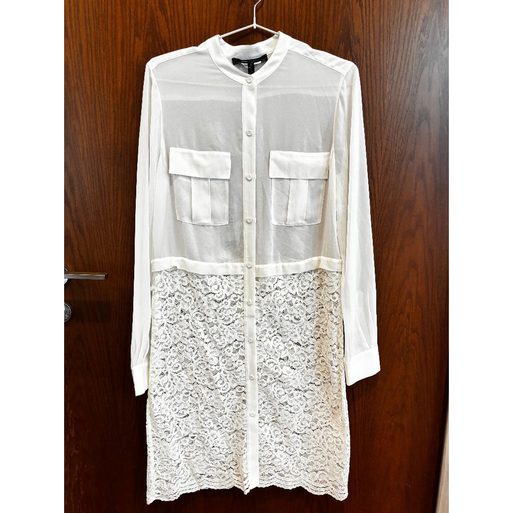 BCBGMAXAZRIA WHITE TUNIK