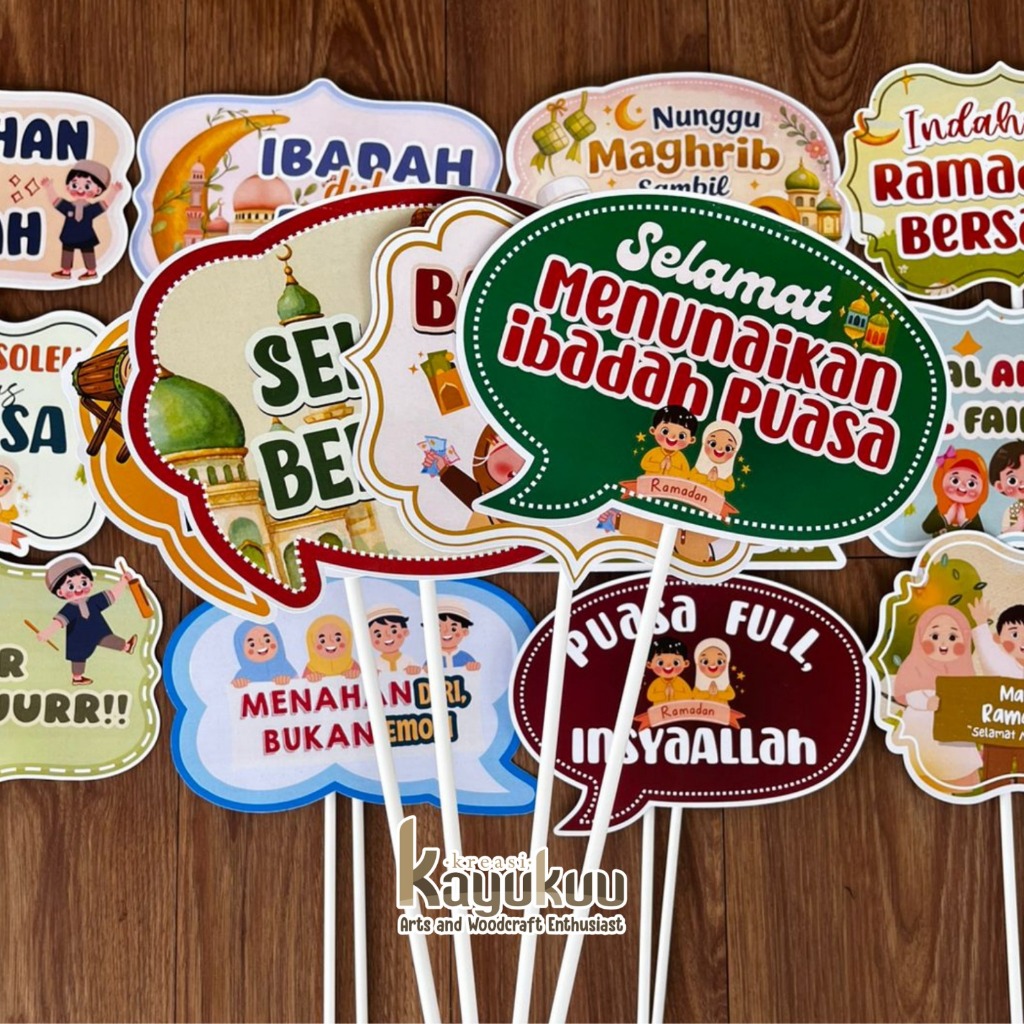 Kreasikayukuu Properti Photobooth Ramadhan – Papan Karnaval Tema Ramadhan