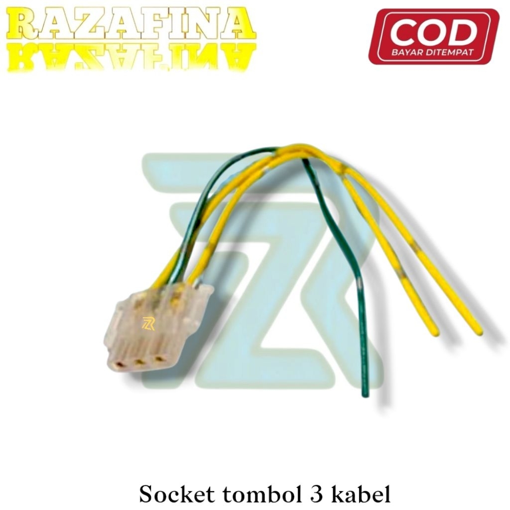 Socket 3 kabel socket tombol socket 3 pin