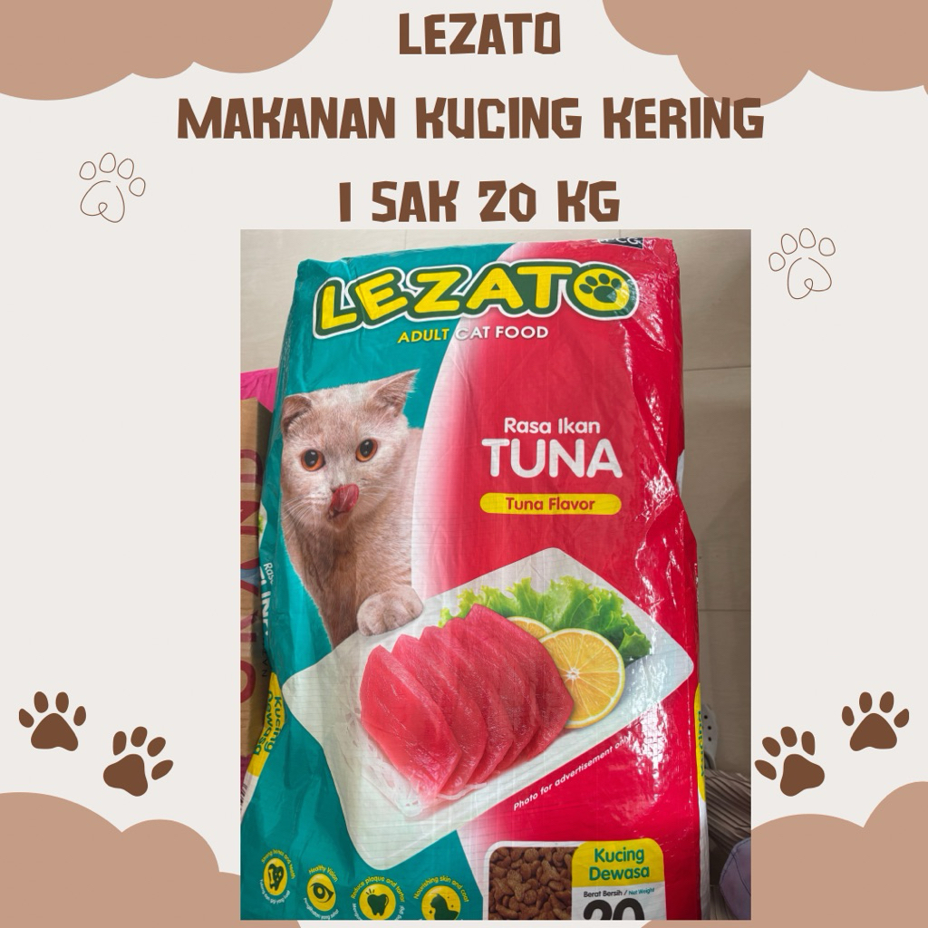 Makanan Kering Kucing LEZATO 20 KG Karungan 1 SAK