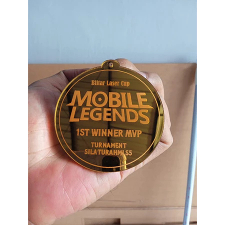 Medali Akrilik Gold Medali Gold Akrilik Grafir