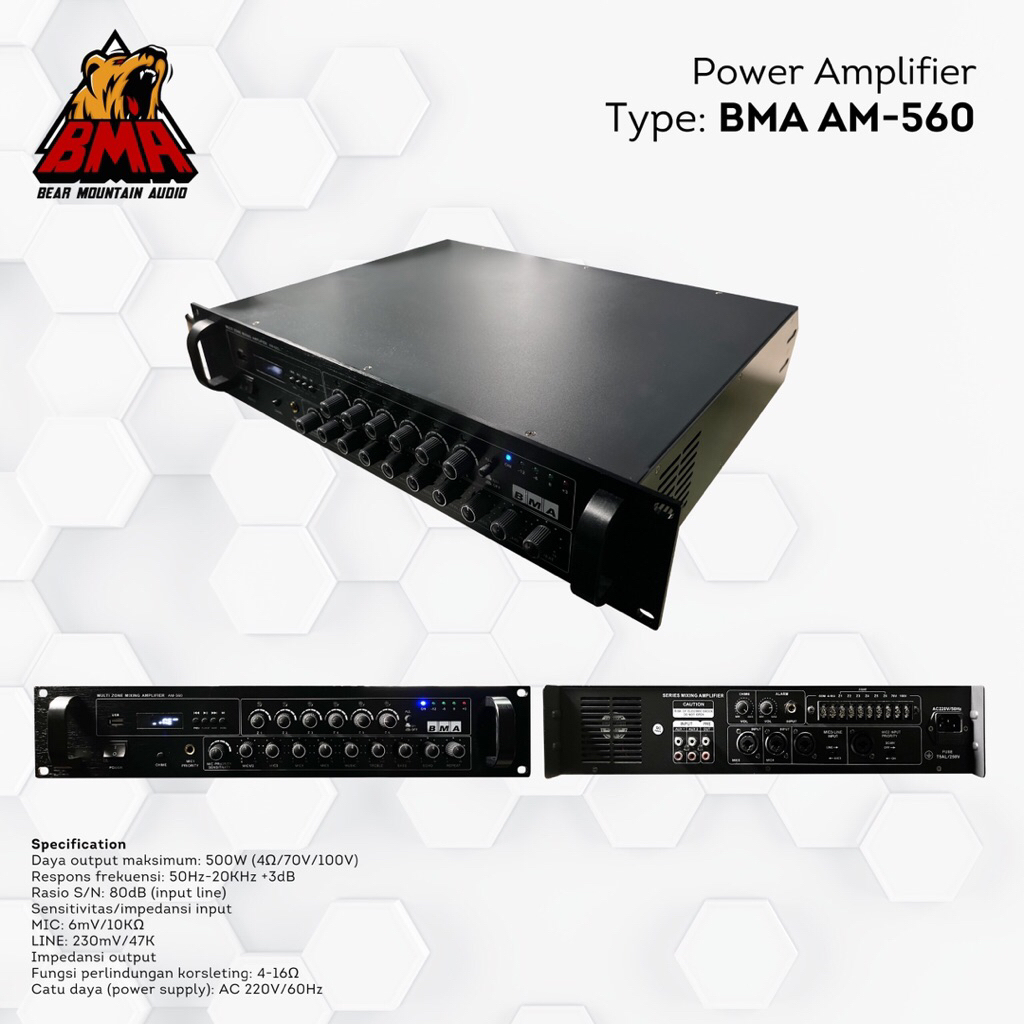 Power Amplifier BMA AM-560 / Ampli Masjid BMA / Power Ampli BMA AM-560