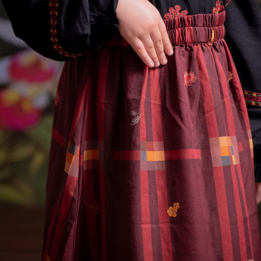 NONAETAL Crimson Saroong Skirt