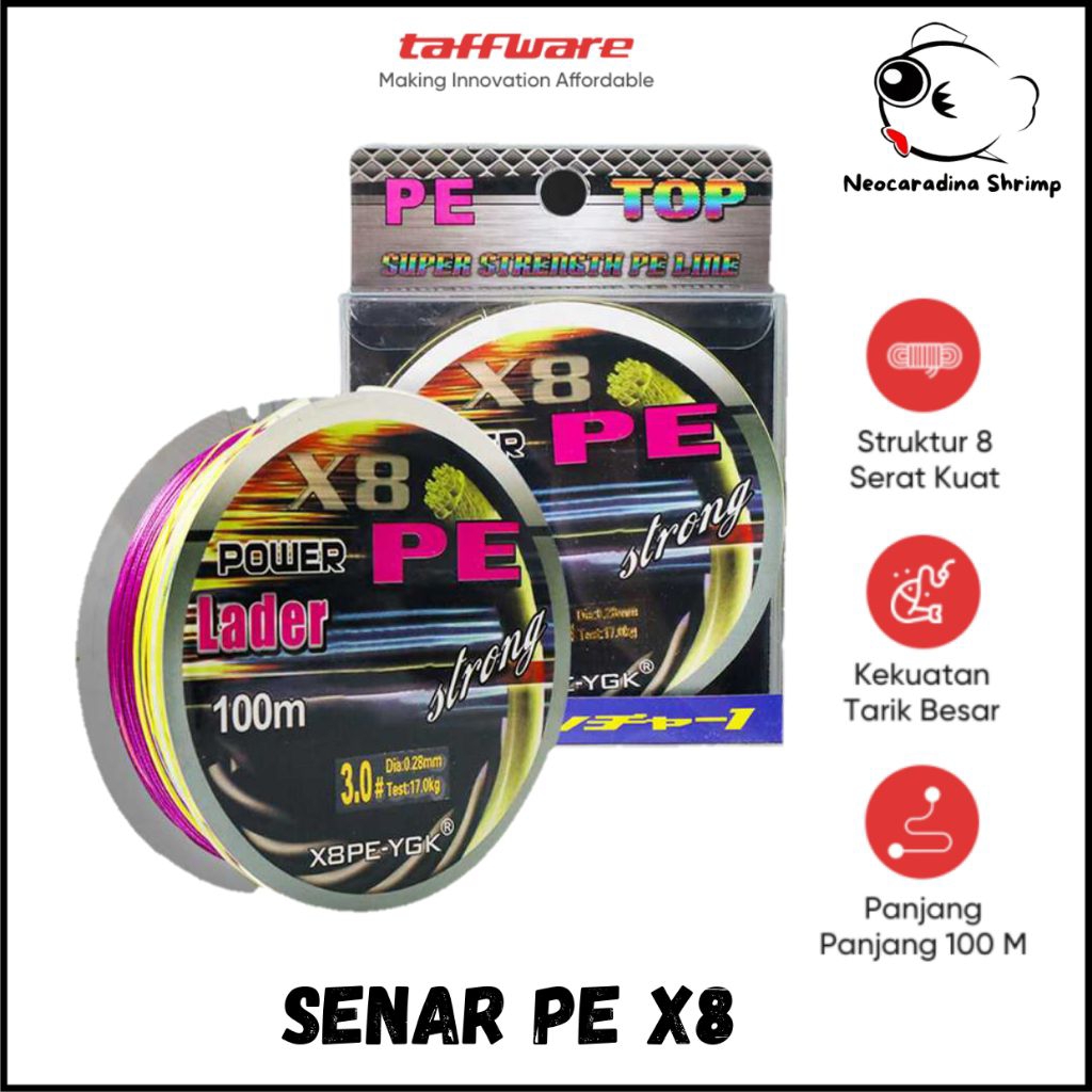 Senar PE x8 || Senar Nylon Tali Pancing || Senar Pancing Braided Fishing Line x8 || Senar PE 100 Met