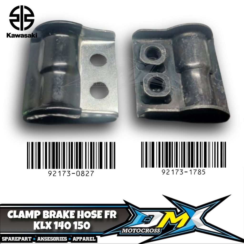 CLAMP BRAKE HOSE KLEM SELANG REM DEPAN BOTTOM KLX DTRACKER 150 PNP CRF 150L 92173-0827 92173-1785