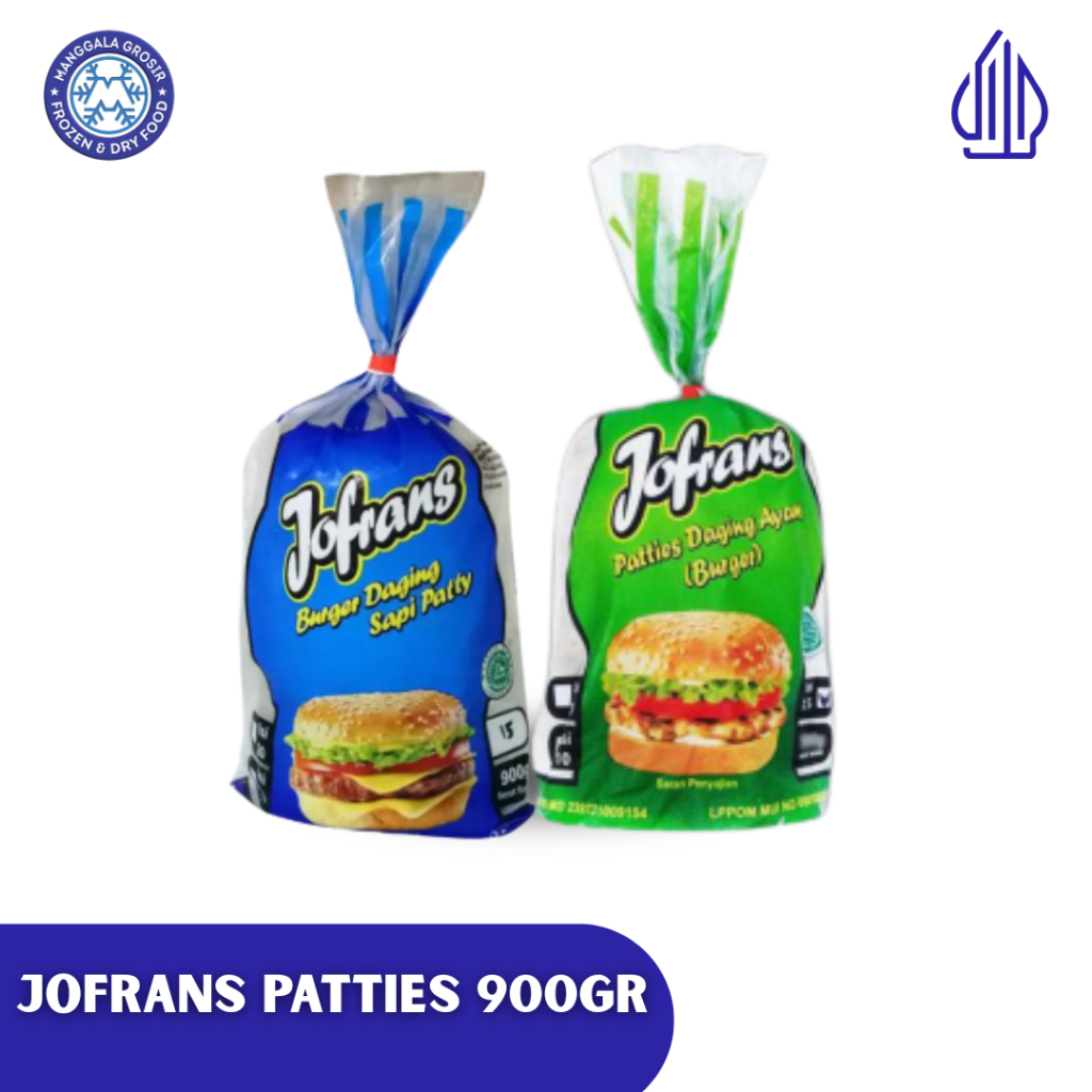 Jofrans Patties Sapi | Patties Ayam | Patties Burger Ayam | Daging Burger Ayam / Sapi 900gr