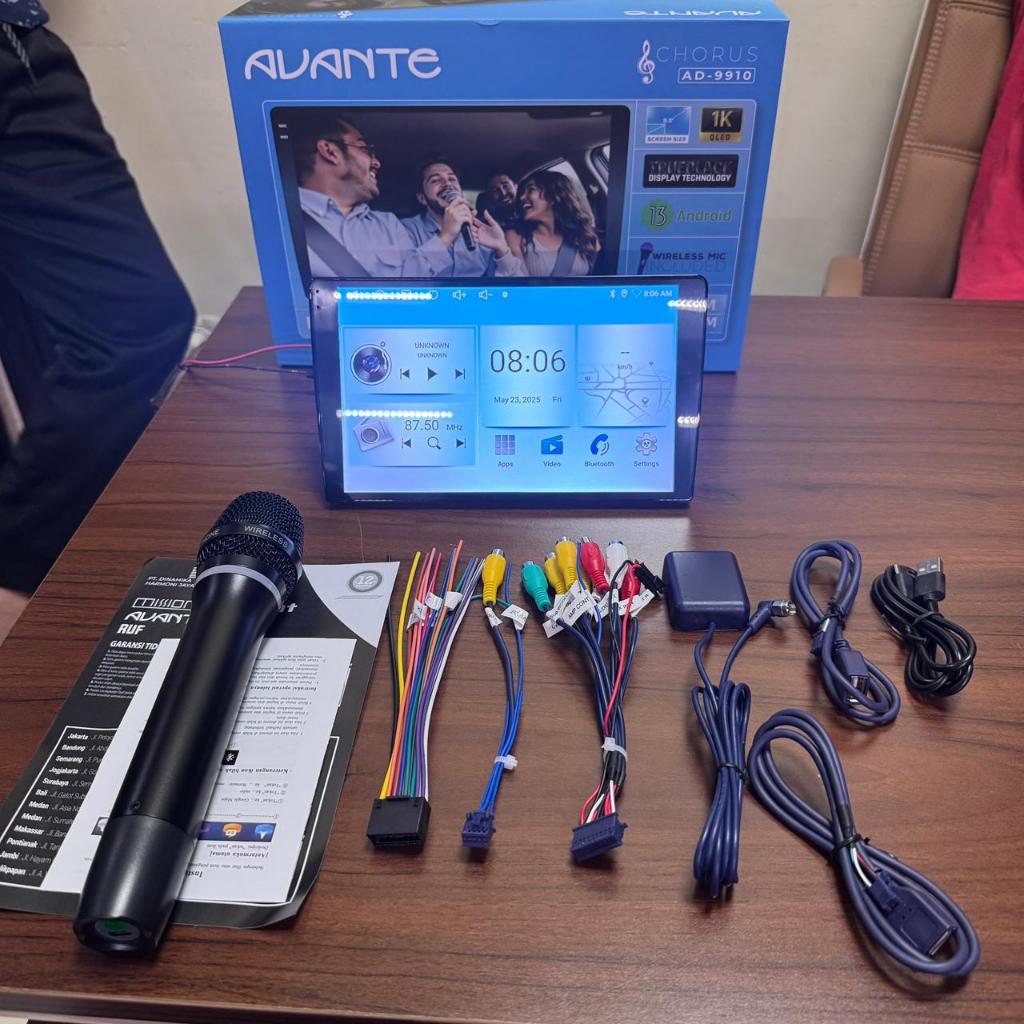 Head Unit Android Avante 2/32 Plus Mic Karaoke / Avante Chorus AD-9910 With Mic Karaoke
