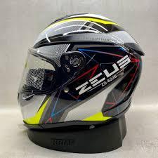 HELM ZEUS 822B BLACK /AO22 WHITE FULLFACE