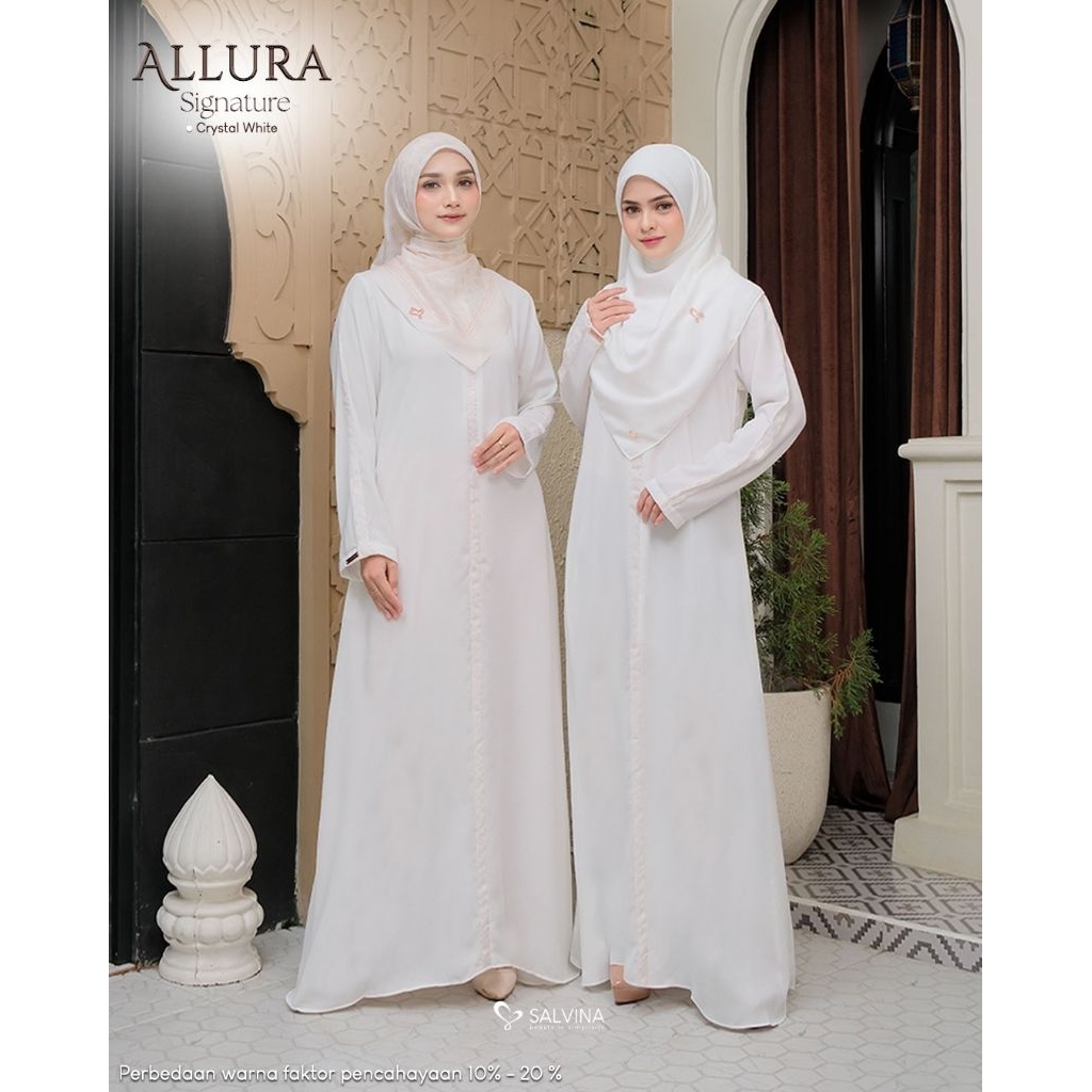 ALLURA ABAYA SALVINA CRISTAL WHITE