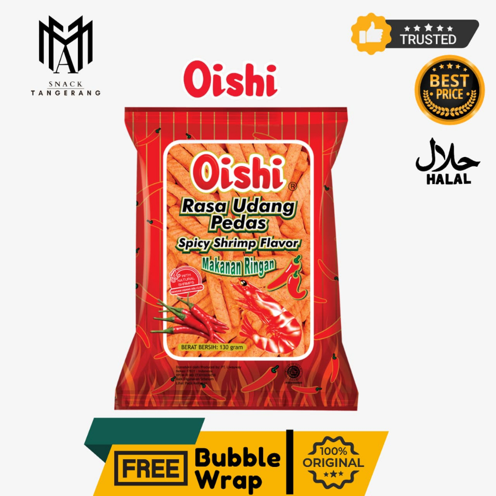 Oishi Snack Udang Pedas 130gr