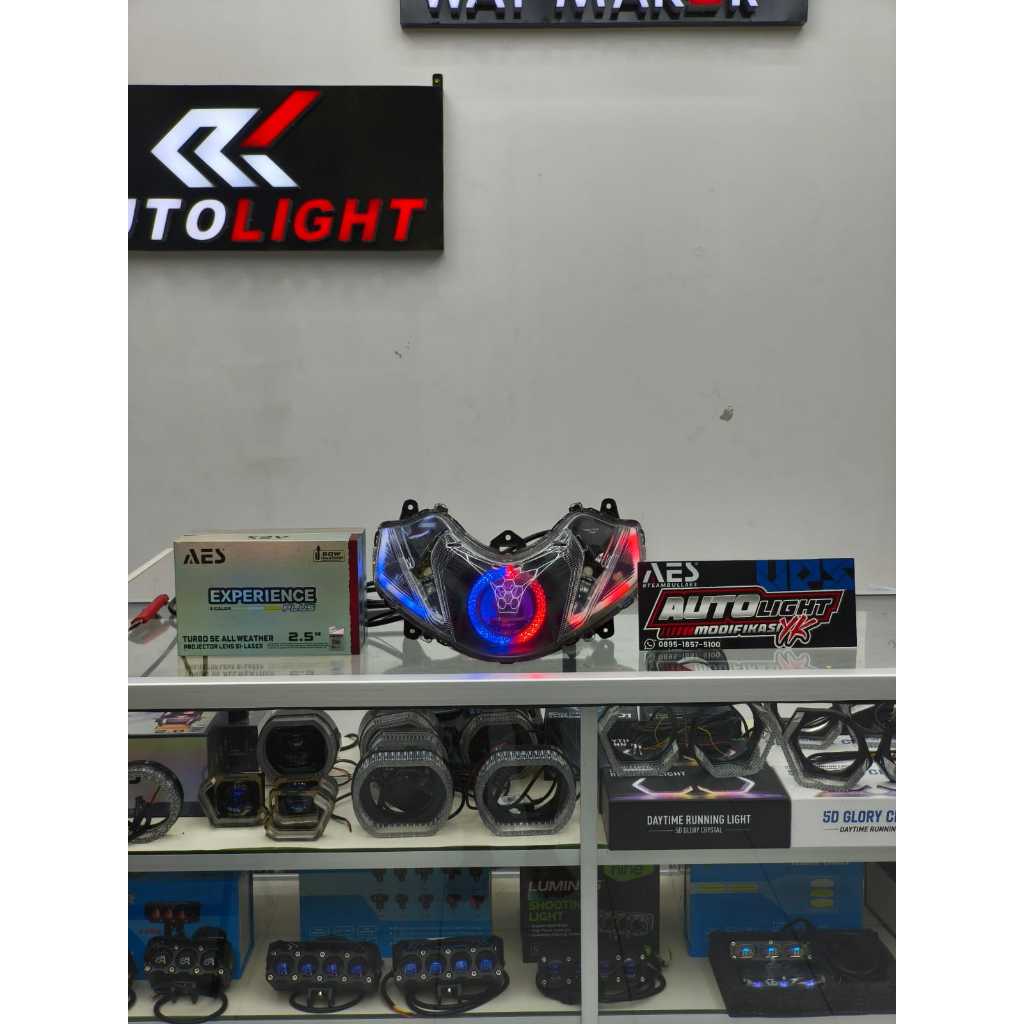 BILED MIO M3 COSTUM BILED AES ALL WHEATER 3 WARNA RGB BELANG
