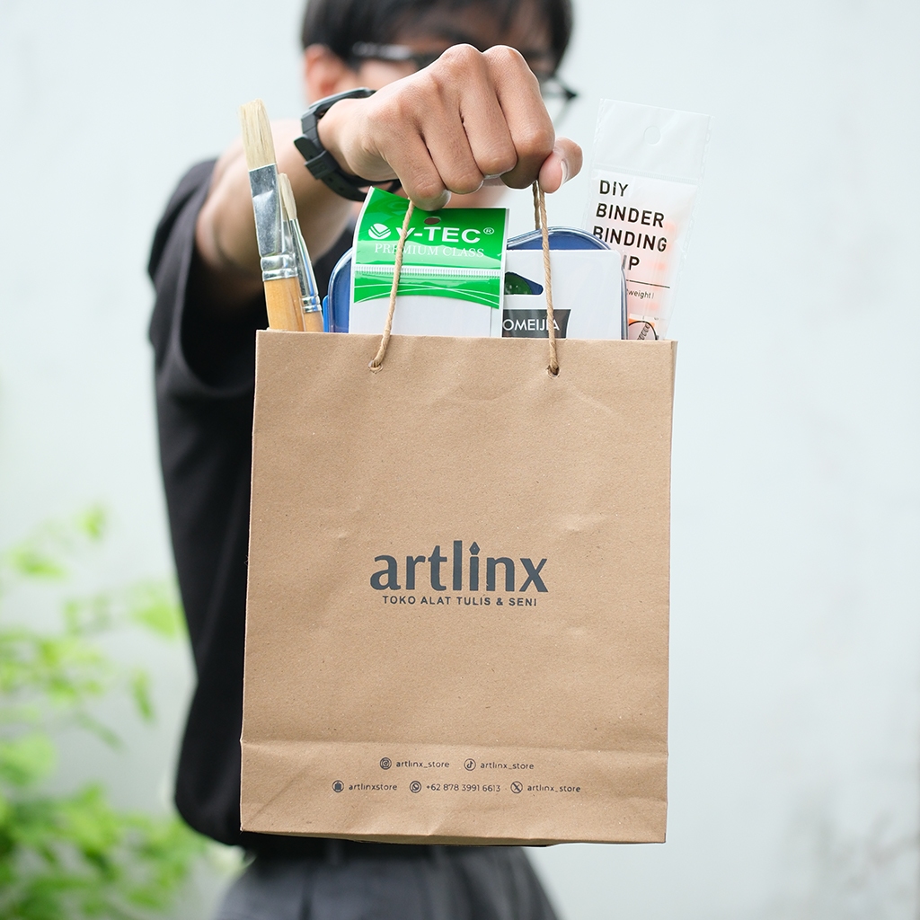Artlinx Craft Paper Bag / Paperbag Kado / Tas Kertas Coklat Tali Lilit